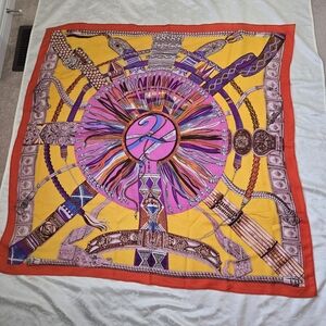 Colorful Pink, Yellow, Orange Big Scarf